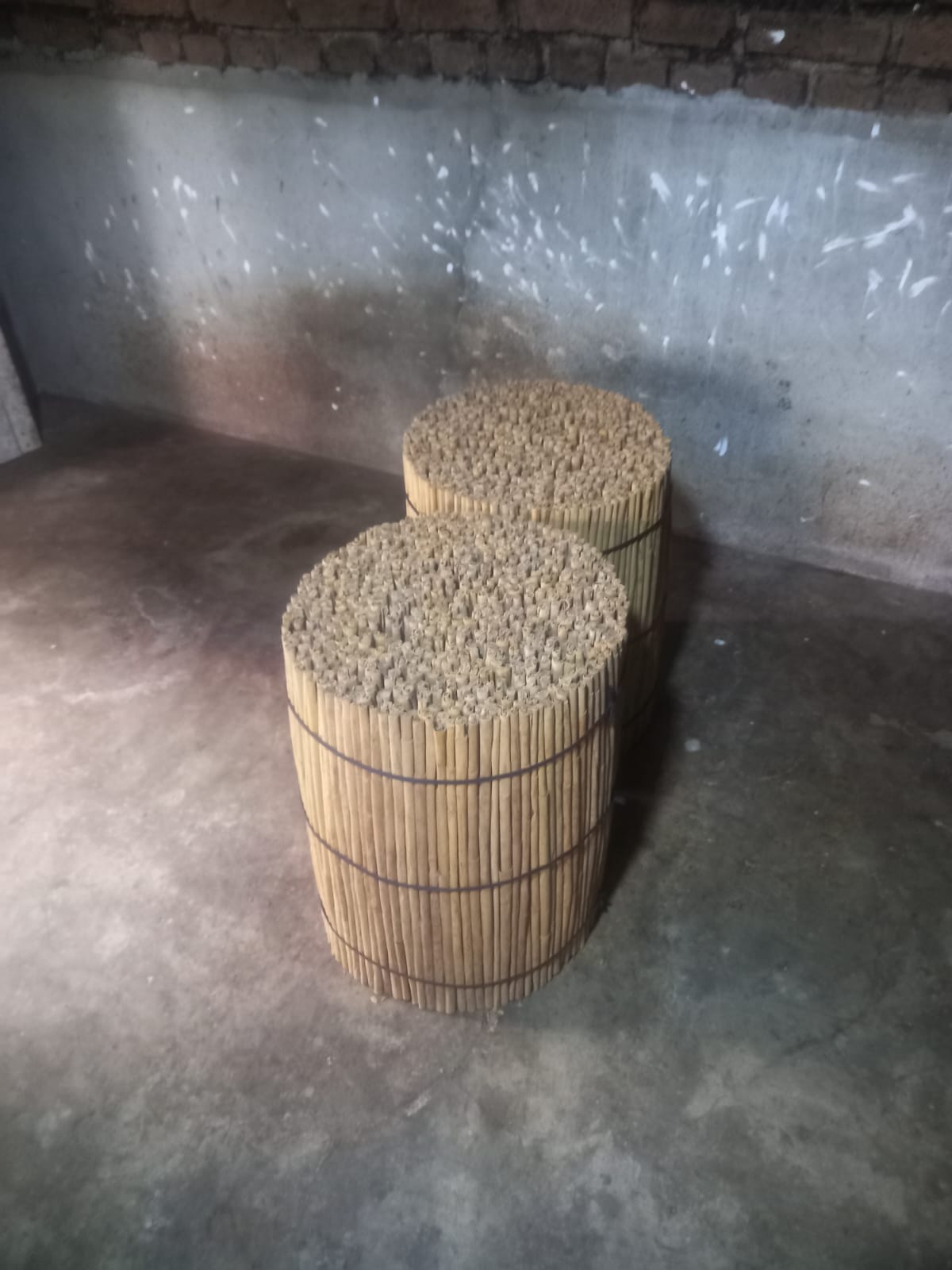 Ceylon cinnamon quills categorised and tied into 21 inch stick bundles